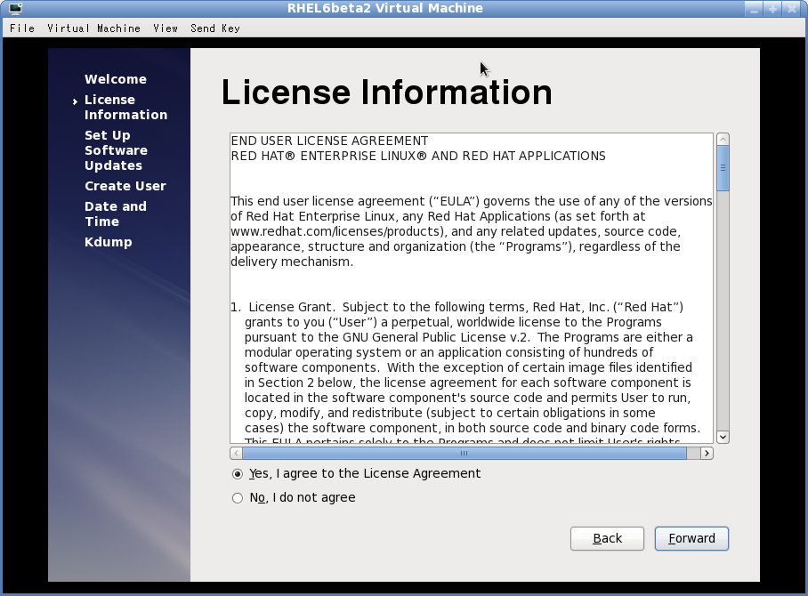 Firstboot License