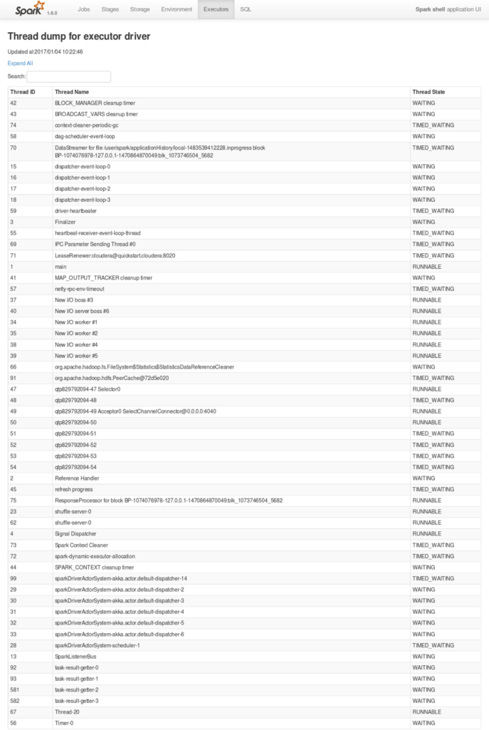 sparkui_executor_threaddump